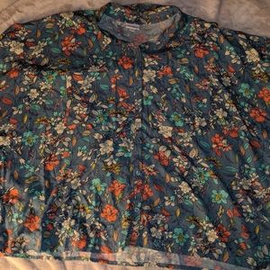 LuLaRoe XL Amy blue with florals